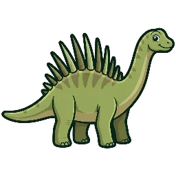 Cartoon of Amargasaurus