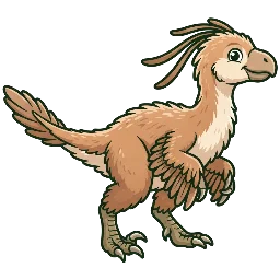 Cartoon of Beipiaosaurus
