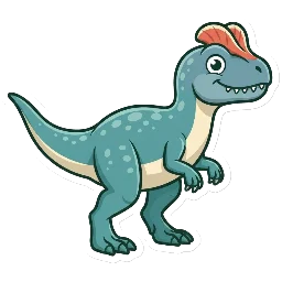 Cartoon of Cryolophosaurus