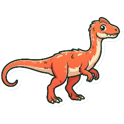 Cartoon of Elaphrosaurus