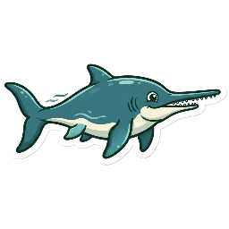 Cartoon of Eurhinosaurus