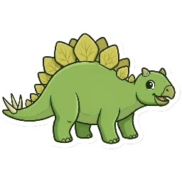 Cartoon of Huayangosaurus