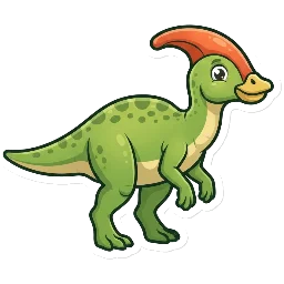 Cartoon of Lambeosaurus