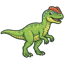 Cartoon of Monolophosaurus