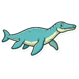 Cartoon of Pistosaurus