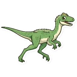 Cartoon of Procompsognathus