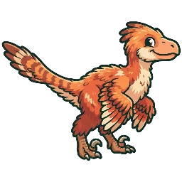 Cartoon of Pyroraptor