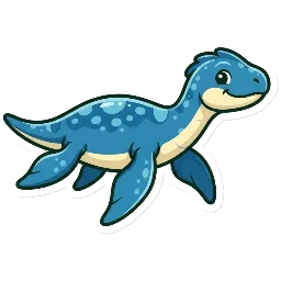 Cartoon of Rhaeticosaurus
