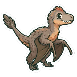 Cartoon of Scansoriopteryx