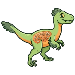 Cartoon of Scipionyx
