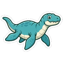 Cartoon of Sinopliosaurus