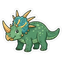 Cartoon of Styracosaurus