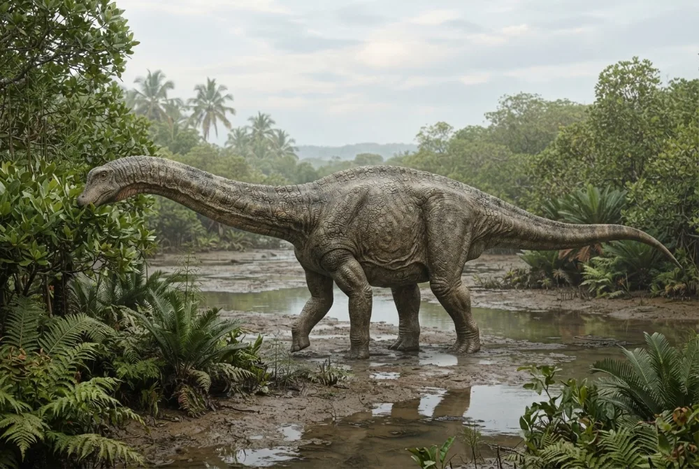 Immagine di Aegyptosaurus creata dall'IA