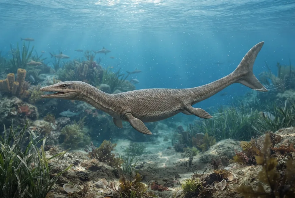 AI-made picture of Aigialosaurus