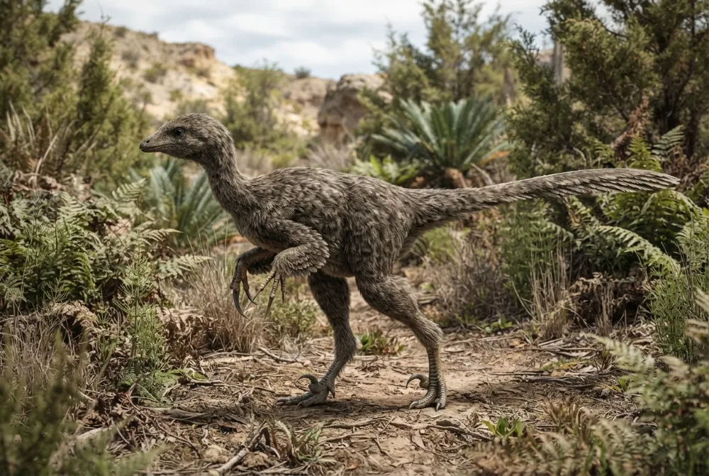 AI-made picture of Alvarezsaurus