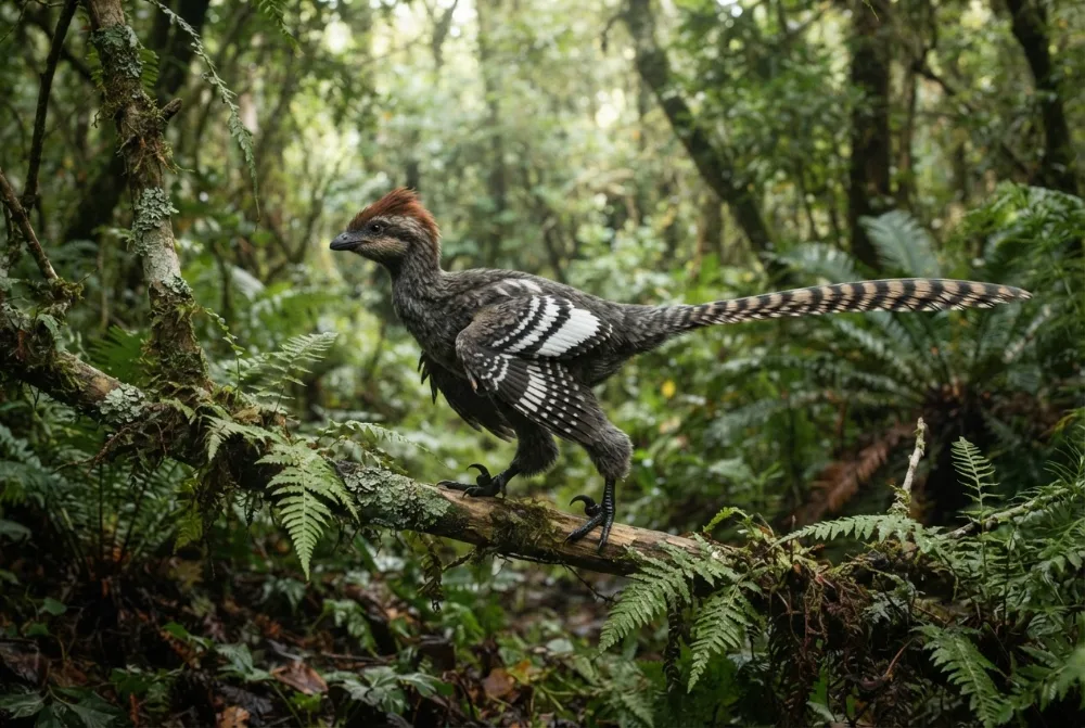 Anchiornis, tehisaru joonistatud