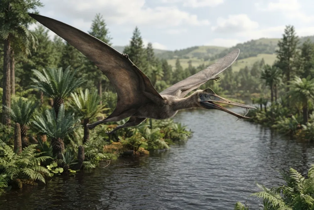 Angustinaripterus, tehisaru joonistatud