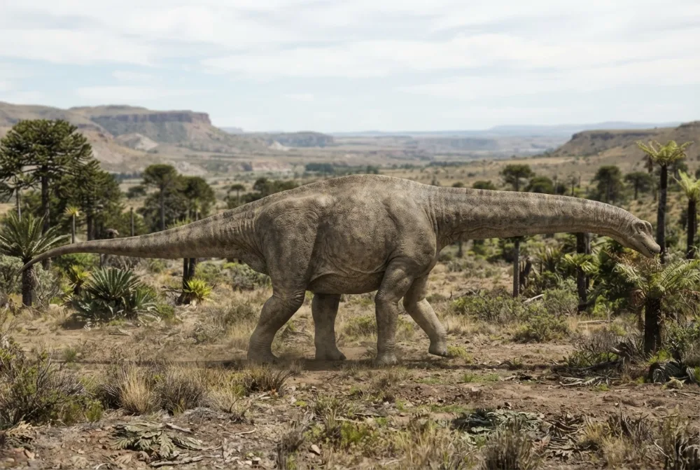 Argentinosaurus, tehisaru joonistatud