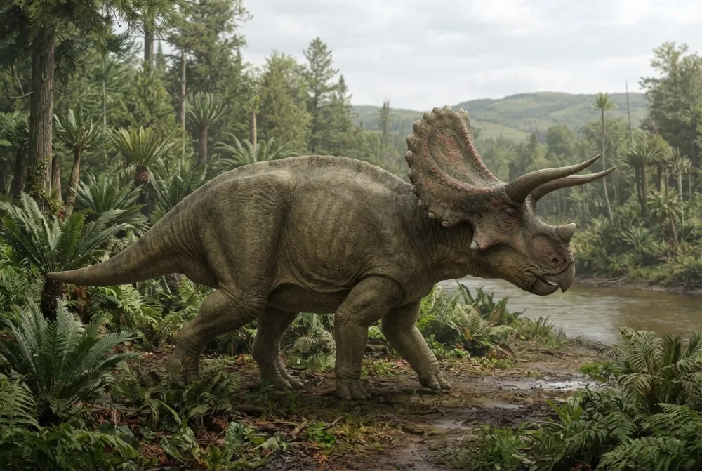 Arrhinoceratops, tehisaru joonistatud