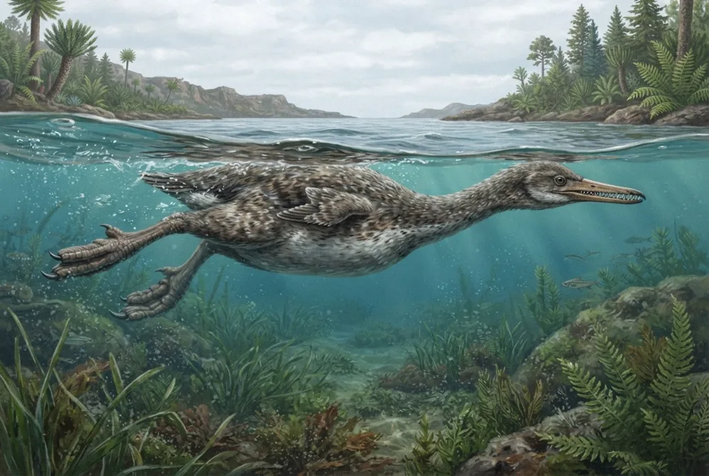 AI-made picture of Asiahesperornis