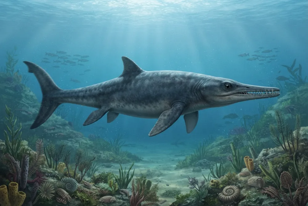 Barracudasaurus, tehisaru joonistatud
