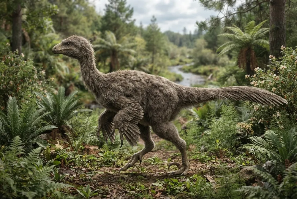 AI-made picture of Beipiaosaurus