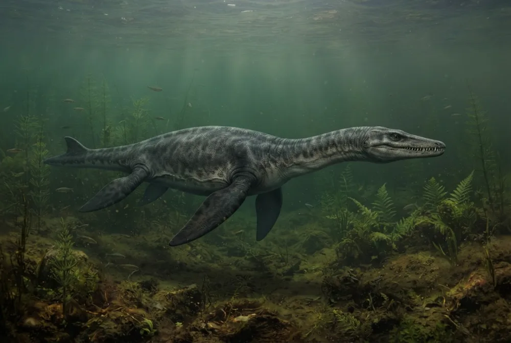 Bishanopliosaurus, tehisaru joonistatud