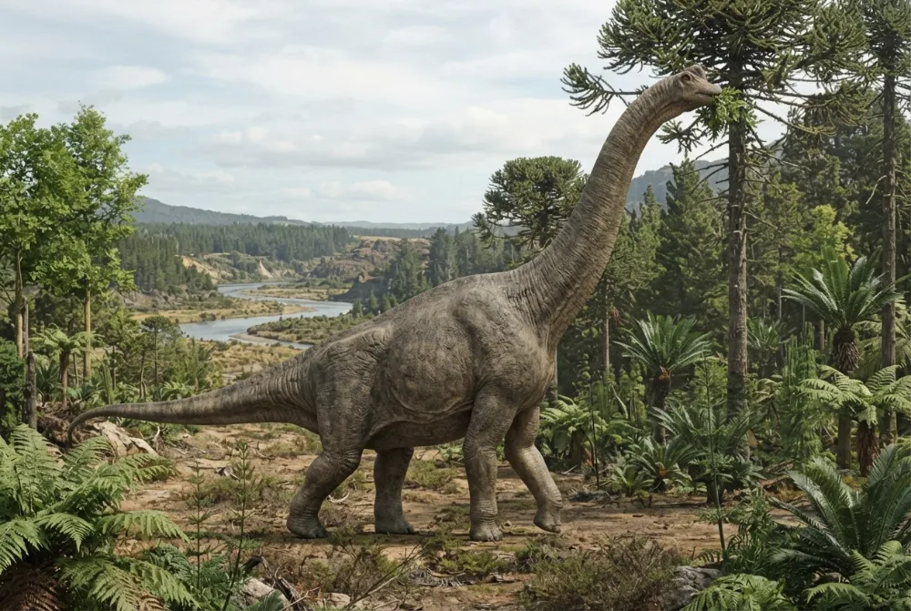 Brachiosaurus, tehisaru joonistatud