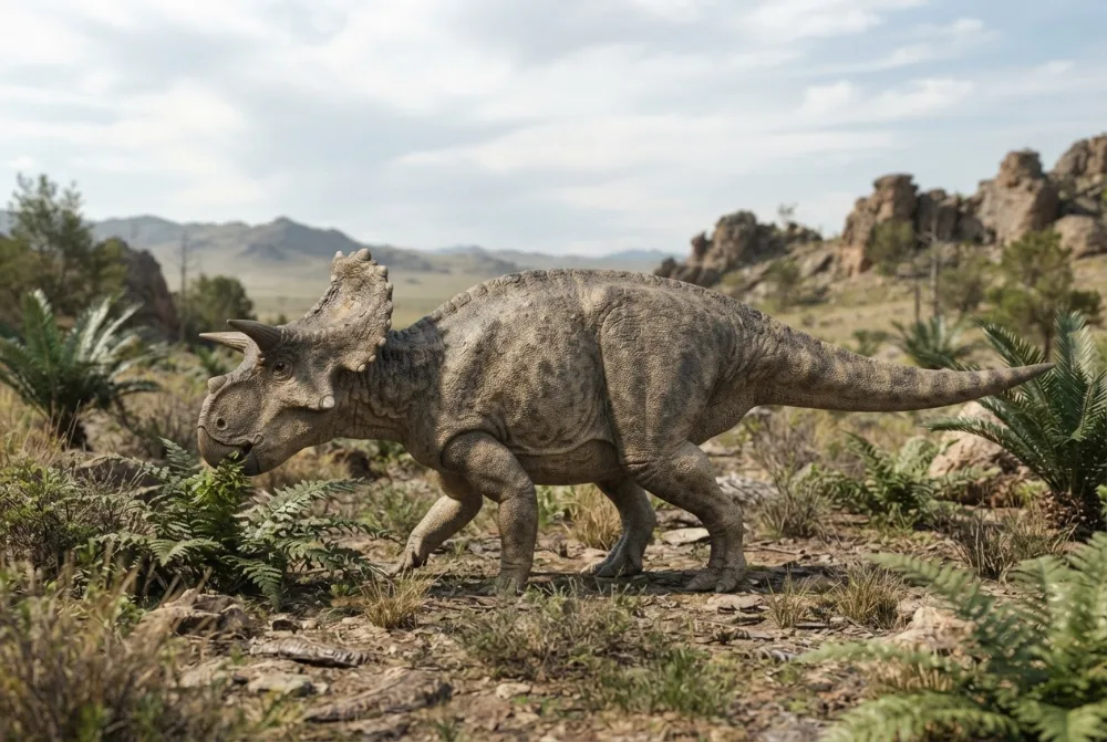 Breviceratops, tehisaru joonistatud