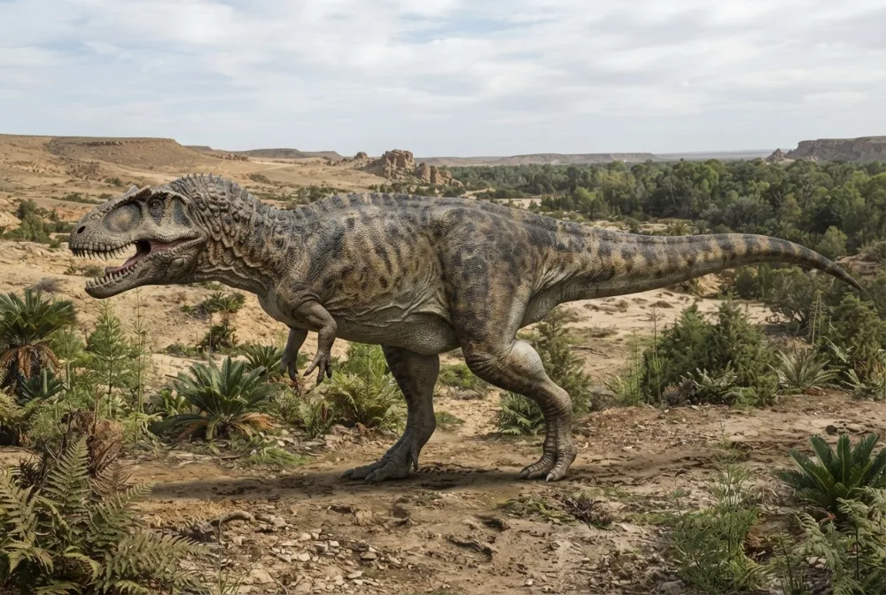 Carcharodontosaurus, tehisaru joonistatud