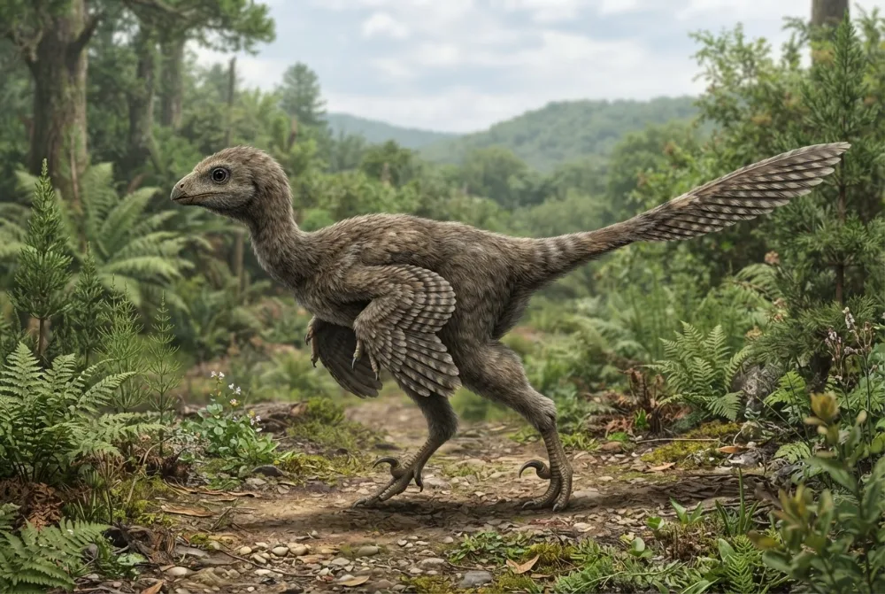 AI-made picture of Caudipteryx