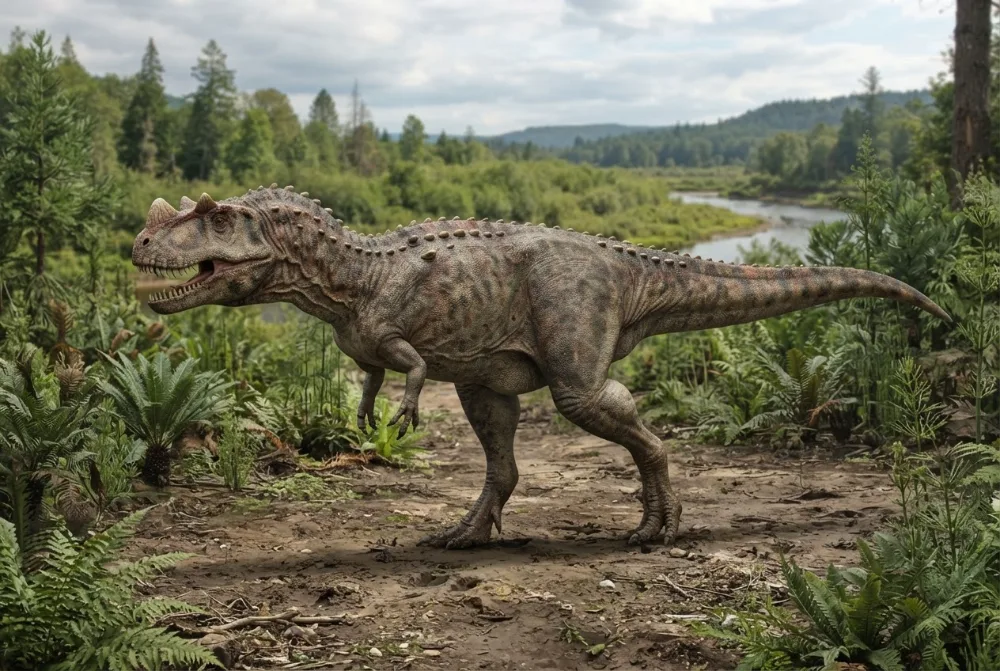 Ceratosaurus, tehisaru joonistatud
