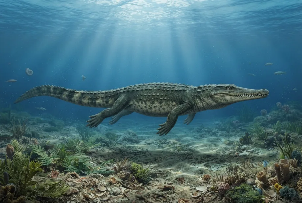 AI-made picture of Chelyoposuchus
