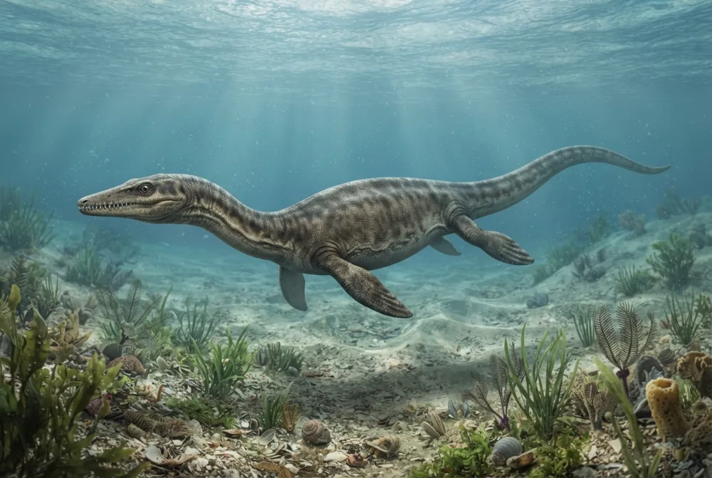 Cymatosaurus, tehisaru joonistatud