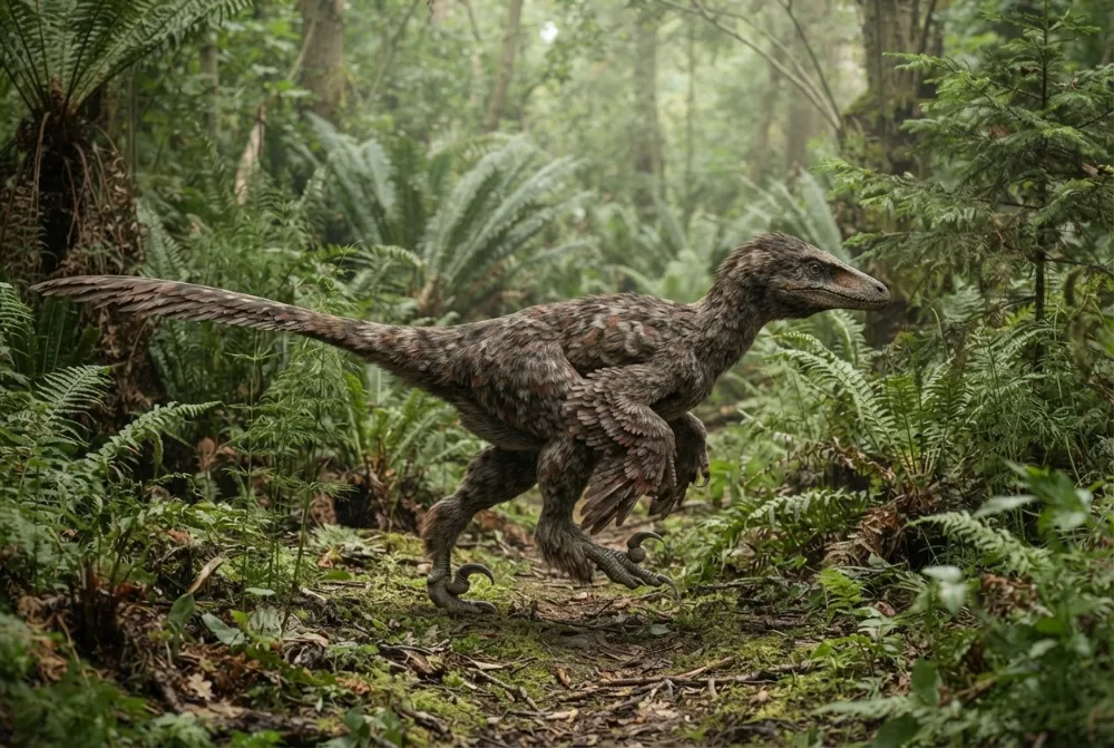 AI-made picture of Dromaeosauroides