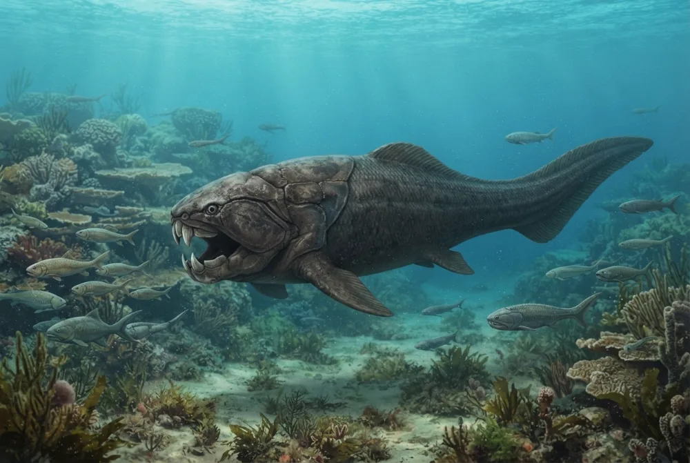AI-made picture of Dunkleosteus