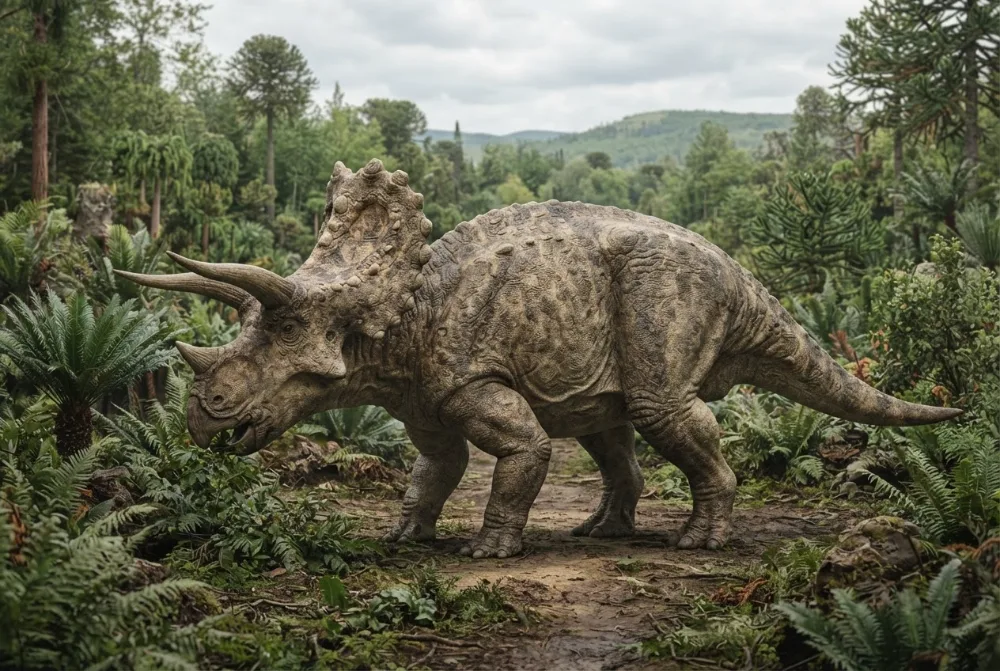 Eotriceratops, tehisaru joonistatud