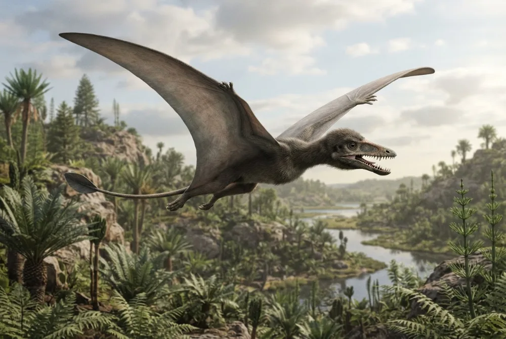 Eudimorphodon, tehisaru joonistatud
