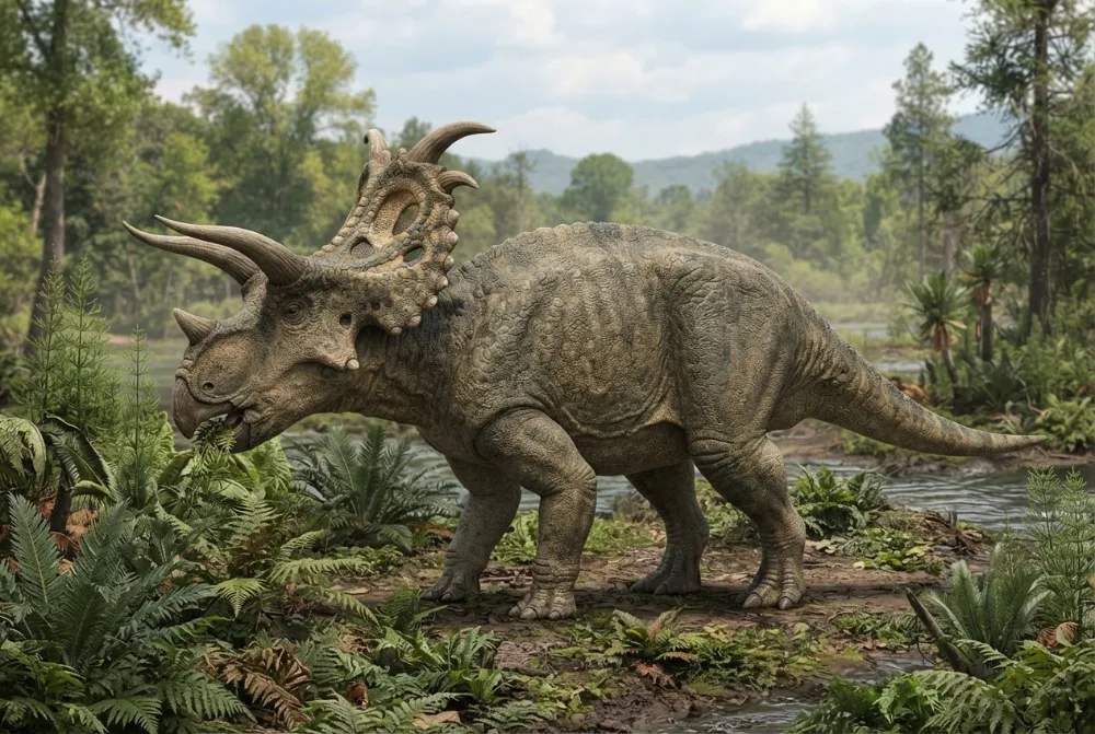 AI-made picture of Furcatoceratops
