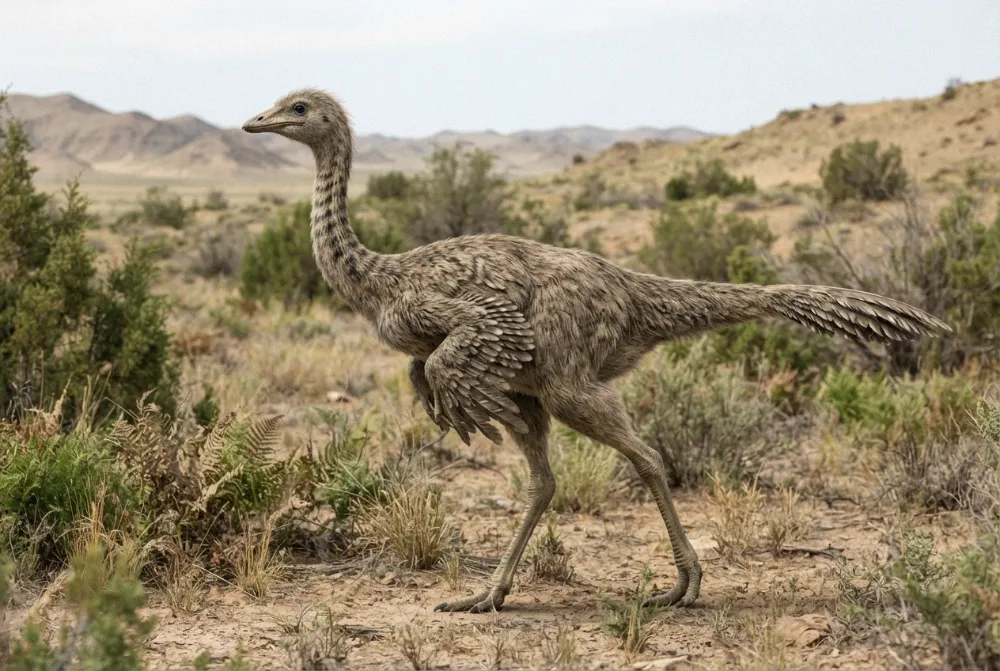 Gallimimus, tehisaru joonistatud