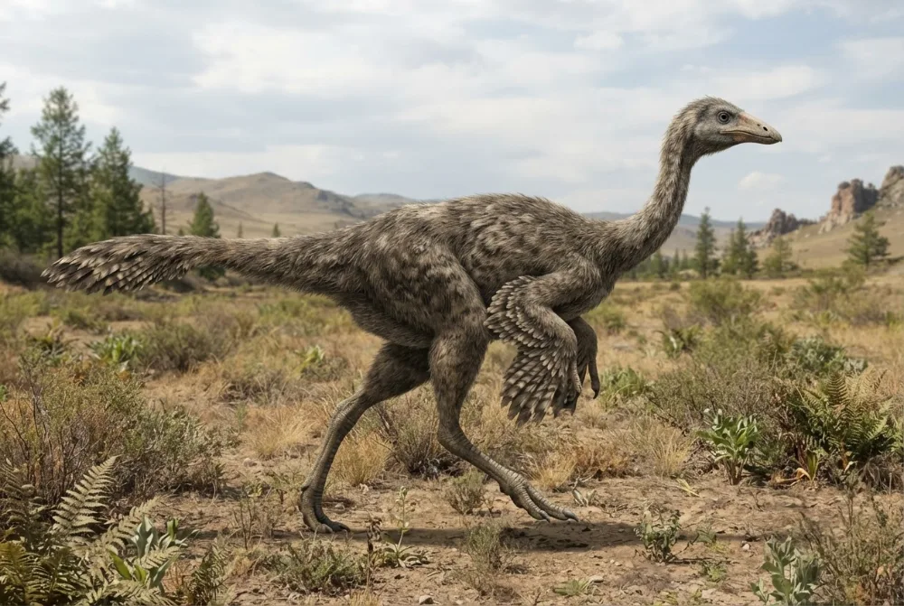 Garudimimus, tehisaru joonistatud
