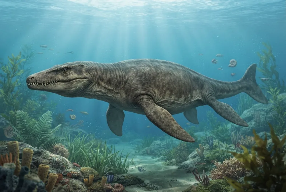 Gronausaurus, tehisaru joonistatud