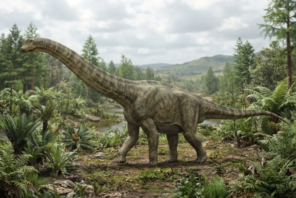 AI-made picture of Huabeisaurus