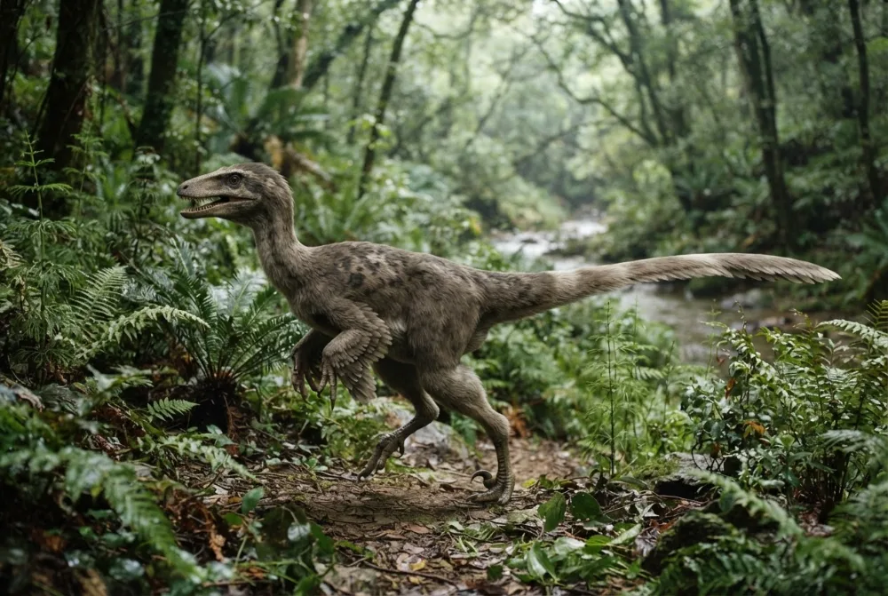 Gambar Huaxiagnathus buatan AI