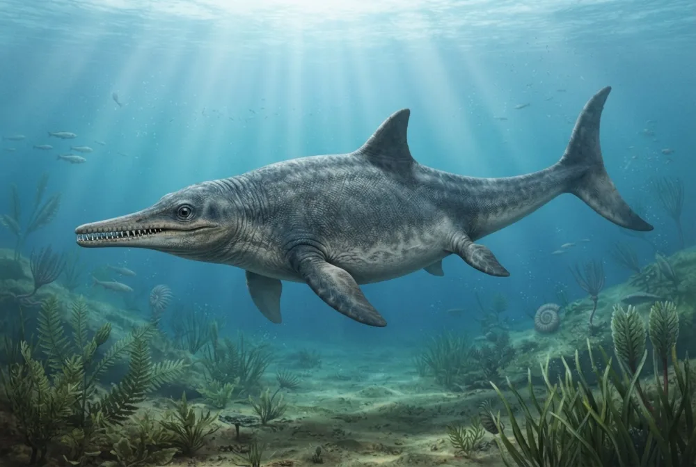 AI-made picture of Isfjordosaurus