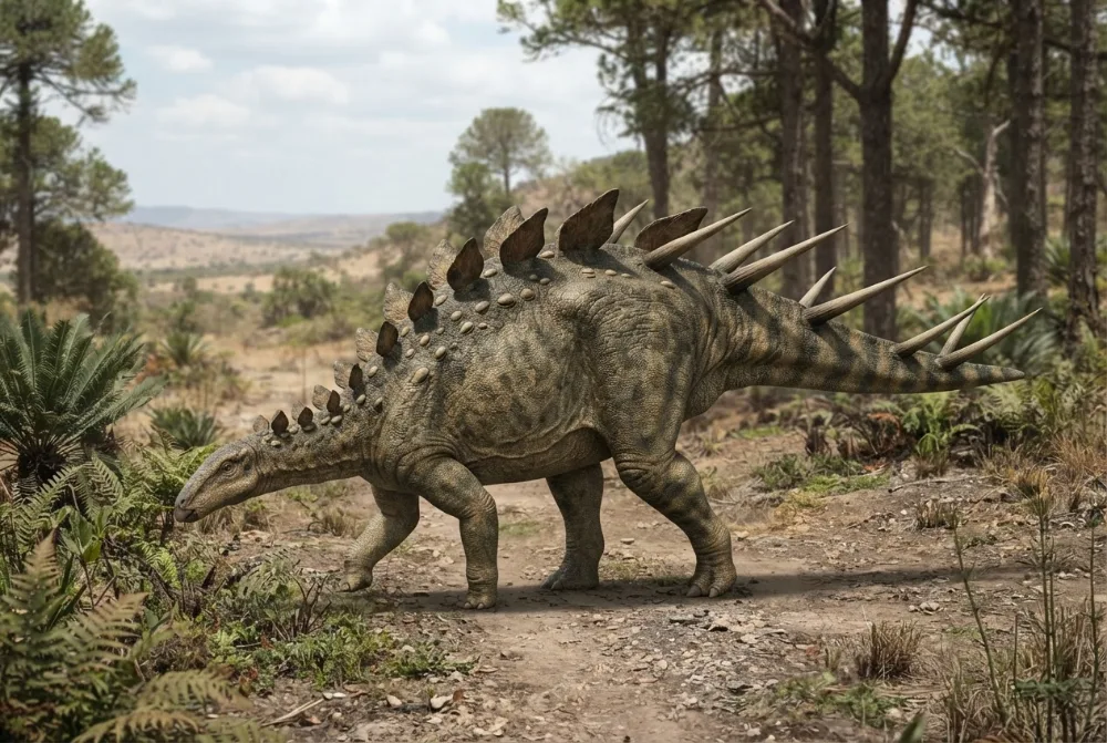 Kentrosaurus, tehisaru joonistatud