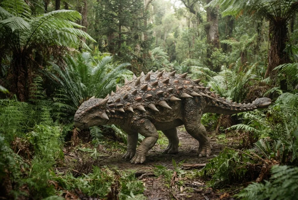 Kunbarrasaurus, tehisaru joonistatud