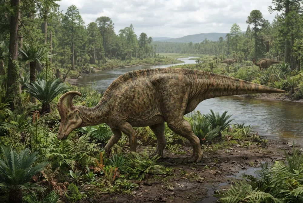 AI-made picture of Lambeosaurus