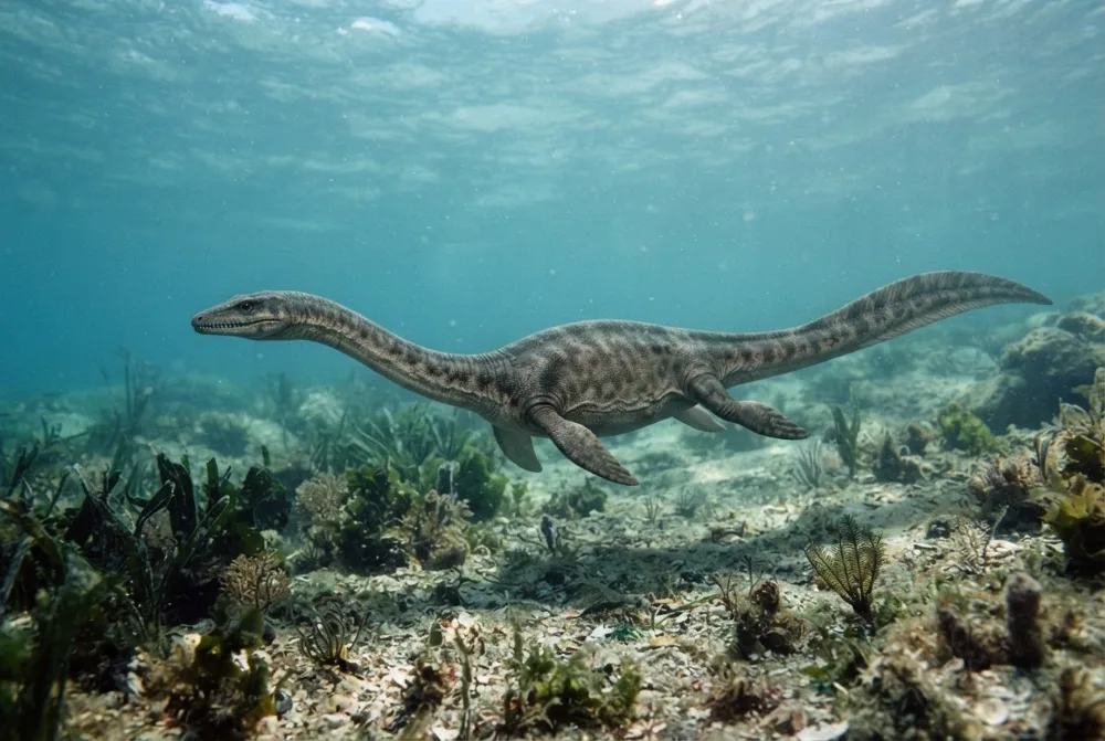 Luopingosaurus, tehisaru joonistatud