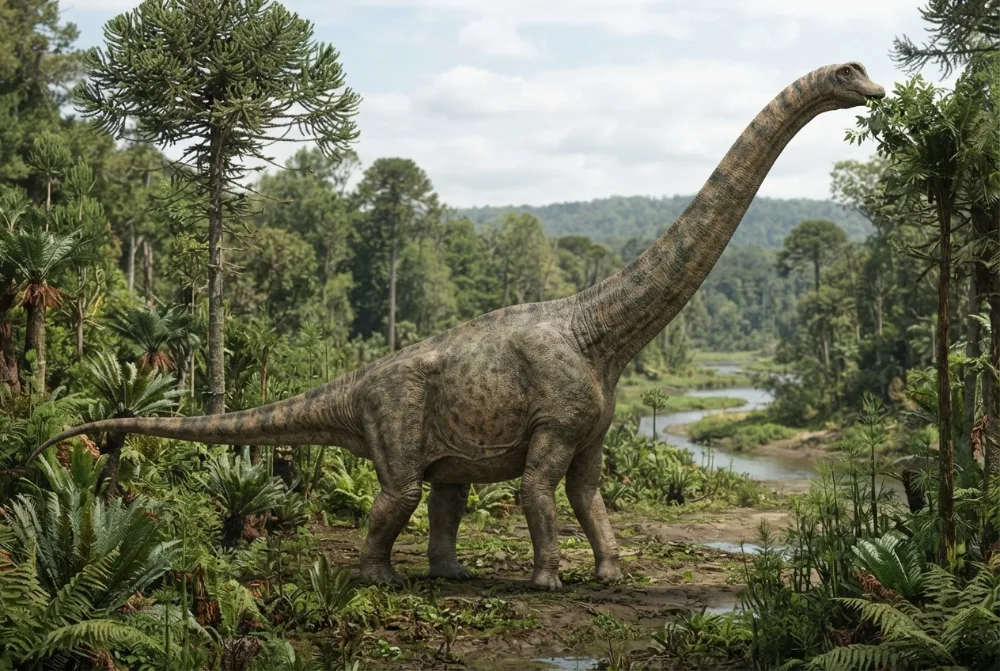 Mamenchisaurus, tehisaru joonistatud